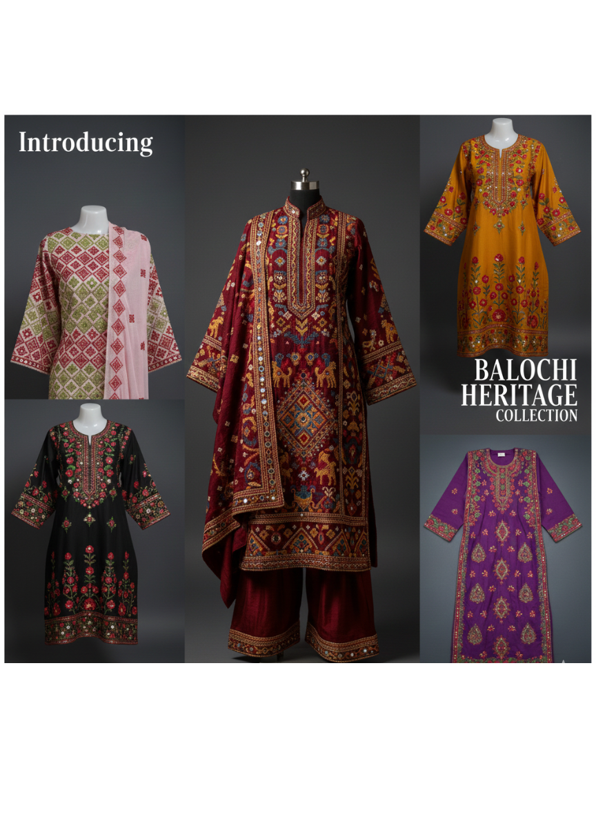 Premium Balochi Hand-Embroidered Collection