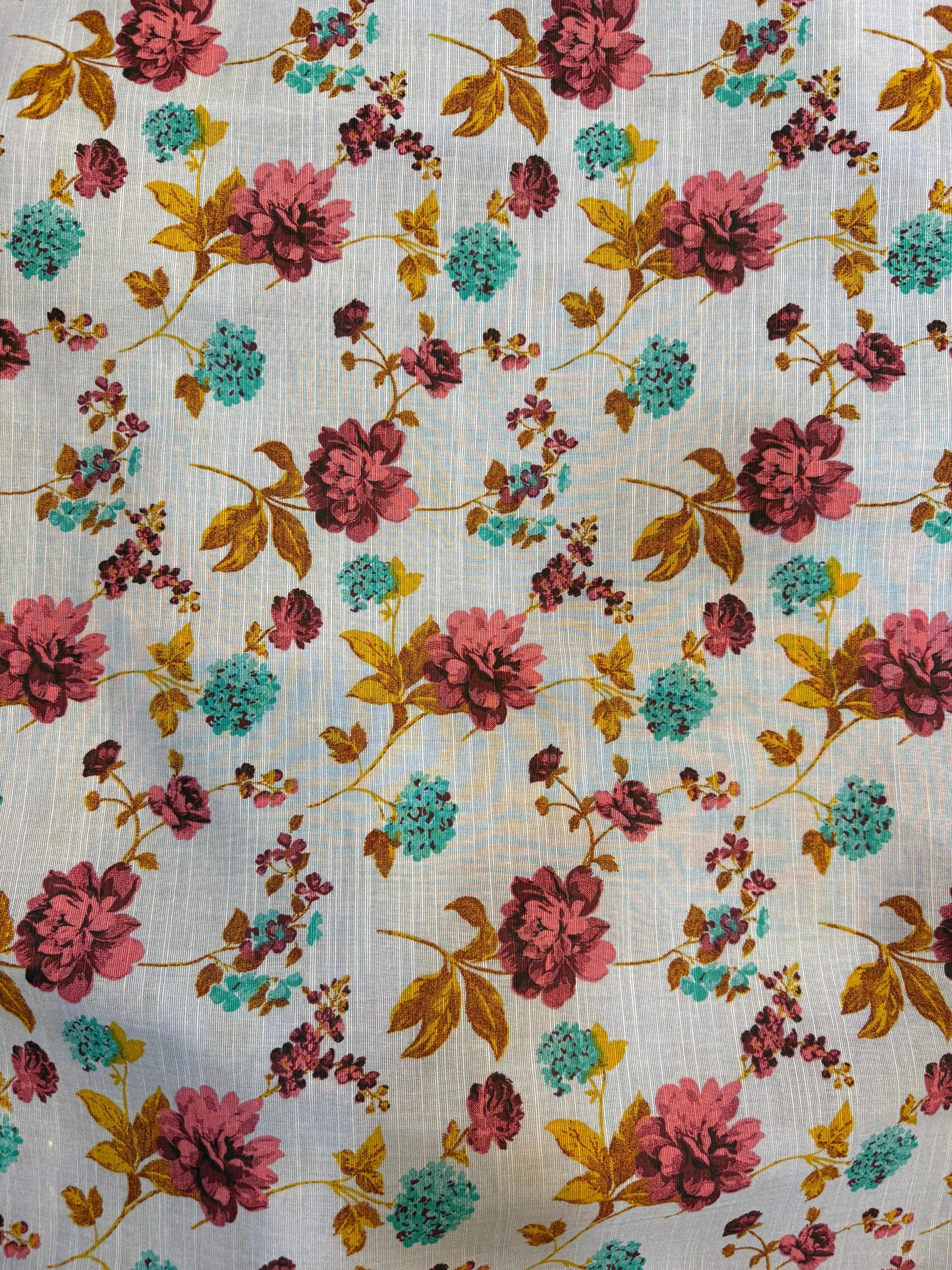 Skin-Tone Floral Khaddar | Unstitched Dress Fabric