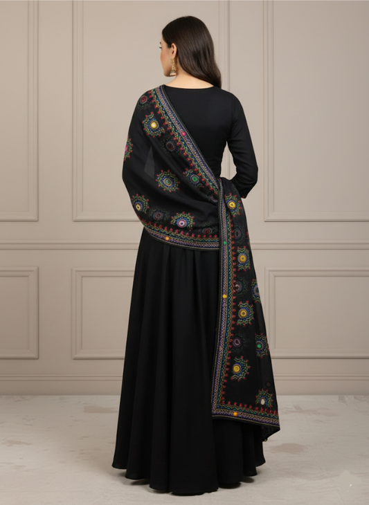 Hoor Collection | Balochi Karai | Starlit Desert Shawl