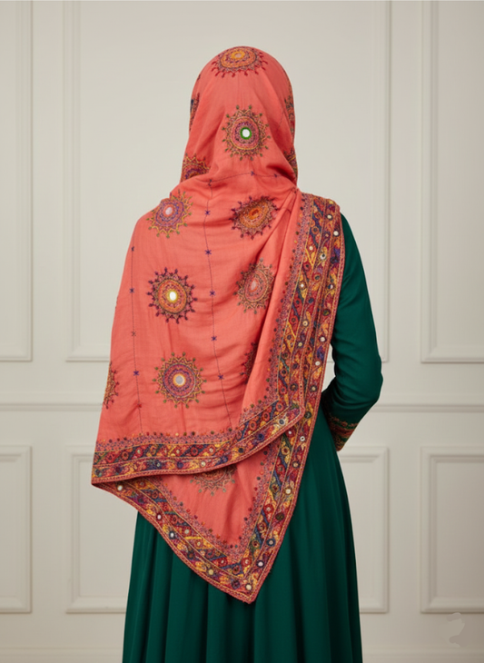 Hoor Collection | Balochi Karai | Desert Twilight Shawl