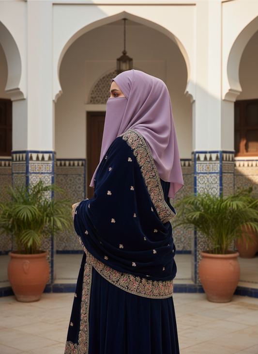 Hoor Collection | Chakan Glitter Sitara | Midnight Sky Shawl