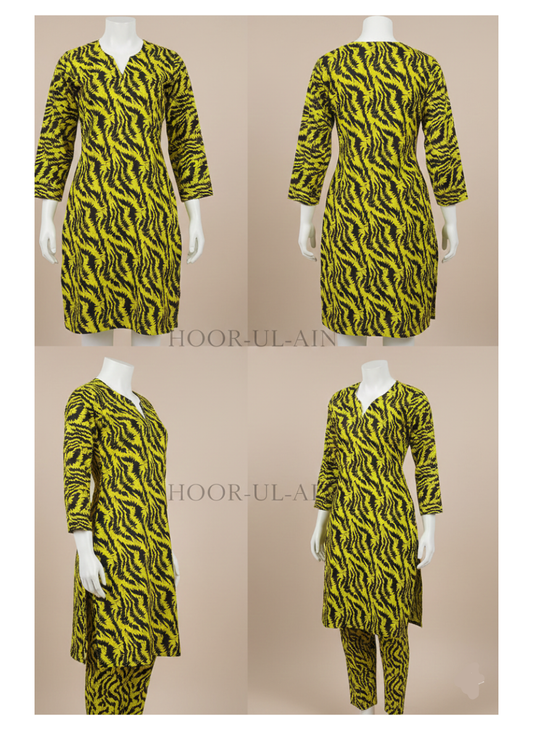 Yellow Floral Khaddar | Unstitched Dress Fabric
