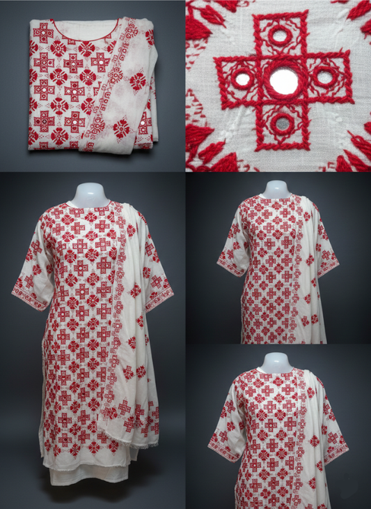 Balochi Embroidered Unstitched Suit